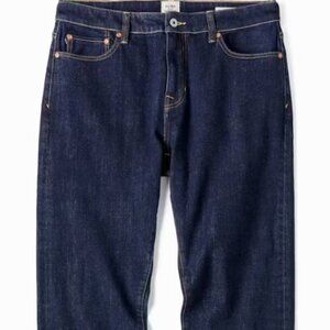 Stretch Selvedge Denim color-Rinse Athletic Tapered Fit 33 Waist 34 Length